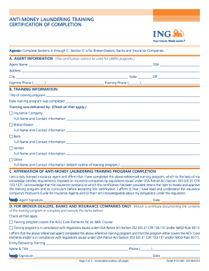 Anti-Money Laundering Training Certification