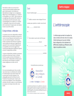 Instructions de suivi après l’urétéroscopie