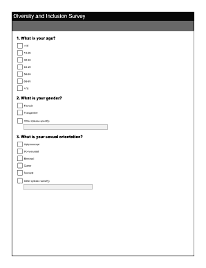 Diversity and Inclusion Survey