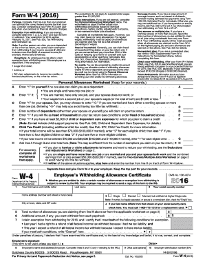 Form W-4 (2016)