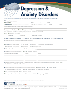 Health Insurance Application for Depression and Anxiety Disorders