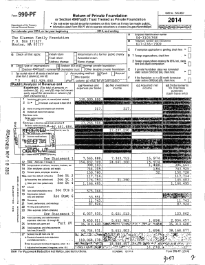 Form 990-PF 2014