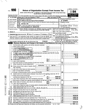 Form 990 Return of Organization Exempt From Income Tax