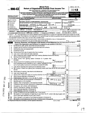 Form 990-EZ Exempt Organization Tax Return