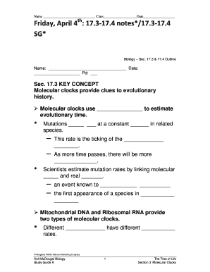 Biology Study Guide