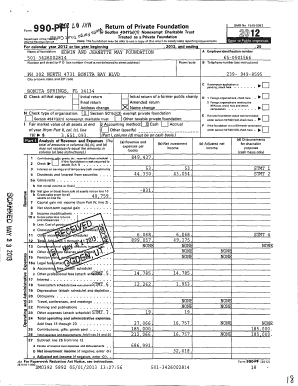 Form 990-PF 2012
