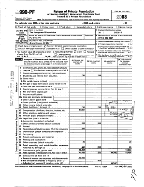IRS Form 990-PF 2008
