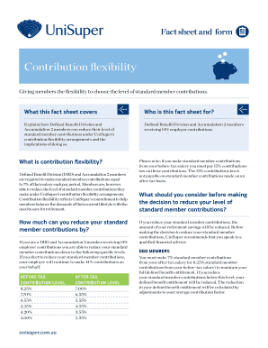 UniSuper Contribution Flexibility Form