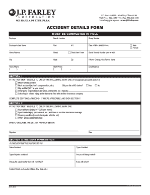 Accident Details Form