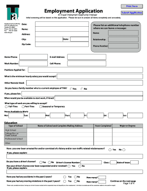 Initial screening will be based on this application