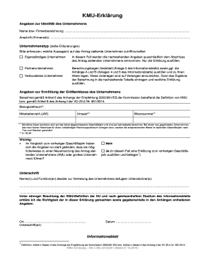 KMU-Erklärung