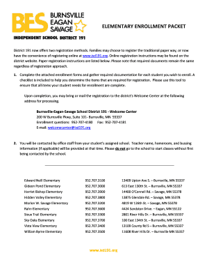 Elementary Enrollment Packet