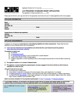 LCC Standard Grant Application