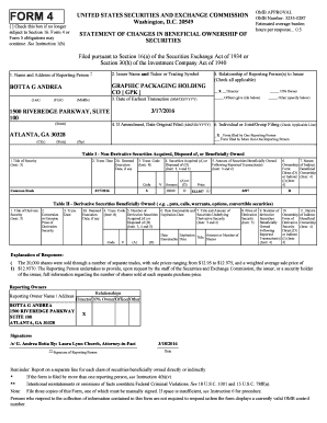SEC Form 4 Statement of Changes in Beneficial Ownership
