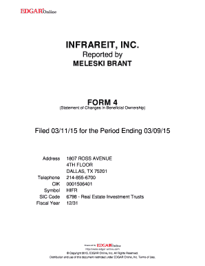 SEC Form 4 Statement of Changes in Beneficial Ownership