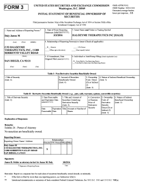 SEC Form 3 Initial Statement of Beneficial Ownership