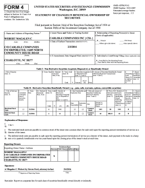 SEC Form 4 Statement of Changes in Beneficial Ownership