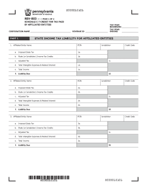 Pennsylvania Schedule C-7 Credit for Tax Paid