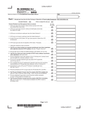 Pennsylvania Schedule D-I Form