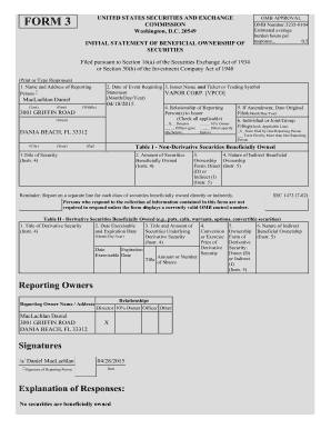 SEC Form 3 Beneficial Ownership
