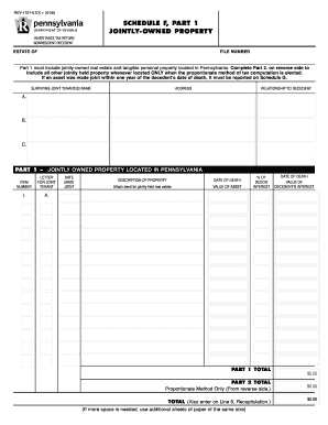 Pennsylvania Inheritance Tax Return Schedule F