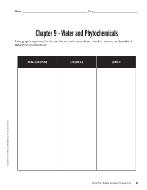 Carotenoids Graphic Organizer