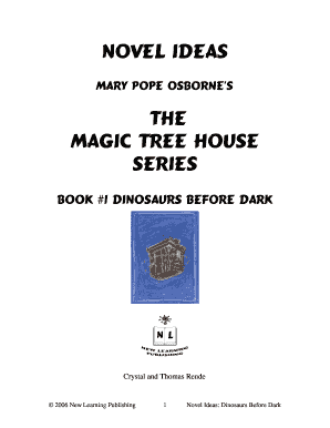 Novel Ideas Dinosaurs Before Dark Study Guide