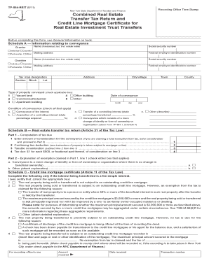 New York State Real Estate Transfer Tax Return for REITs