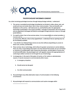 Telepsychology Informed Consent Form