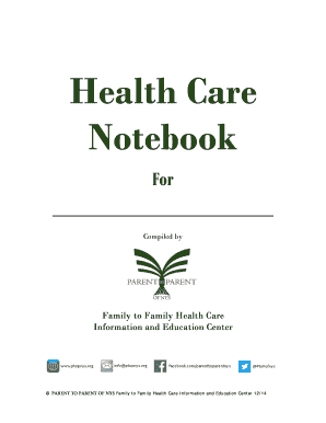 Health Care Notebook for Special Needs Children