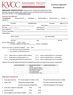 Enrollment Application Enrollment Services enter - kvcc me