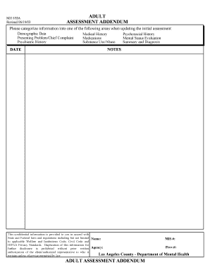 MH 532A Adult Assessment Addendum