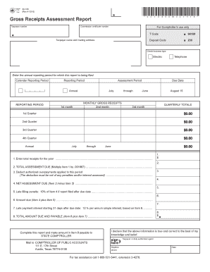 Gross Receipts Assessment Report