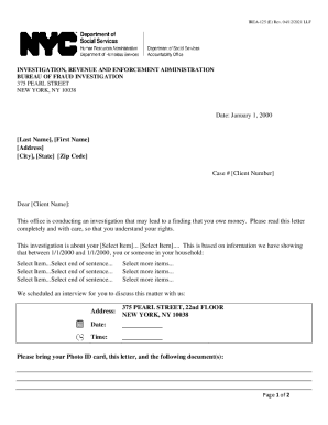 New York Fraud Investigation Notice