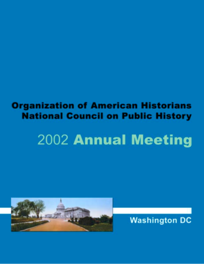 OAH Annual Meeting Registration Form