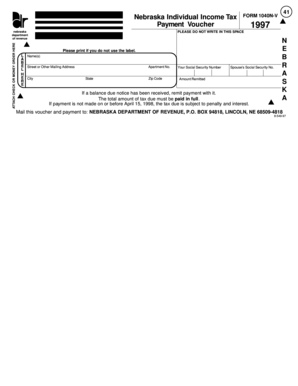 Nebraska Individual Income Tax Payment Voucher