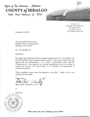 Texas Property Tax Refund Application
