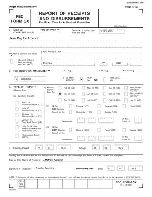 FEC Form 3X for Non-Authorized Committees