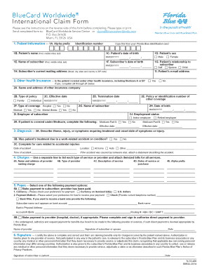 BlueCard Worldwide International Claim Form