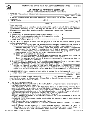 Texas Unimproved Property Contract