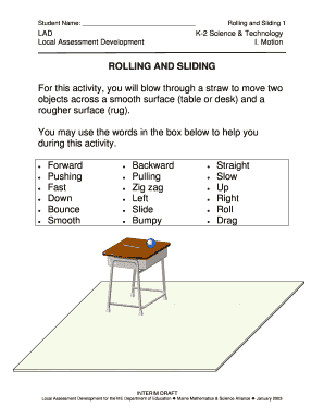 Rolling and Sliding Science Activity