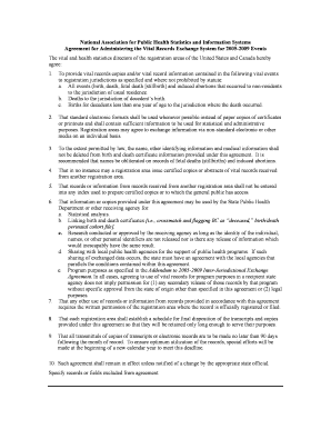 Vital Records Exchange Agreement