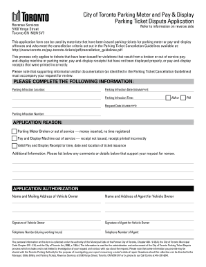 Toronto Parking Ticket Dispute Application
