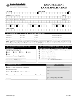 AWS Endorsement Exam Application