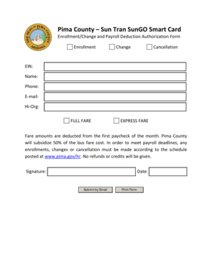 SunGO Smart Card Enrollment Form