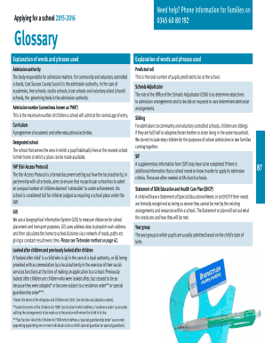 UK School Application Form
