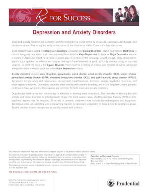 Mood and Anxiety Disorders Underwriting Guide