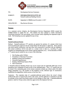 Partial/Conditional Building Permit Request Form