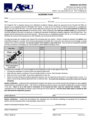 Academic Plan for Financial Aid Probation
