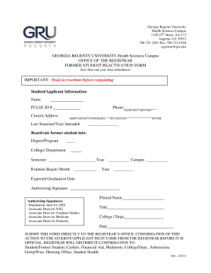 Fillable Online Instructions - Augusta University Fax Email Print ...